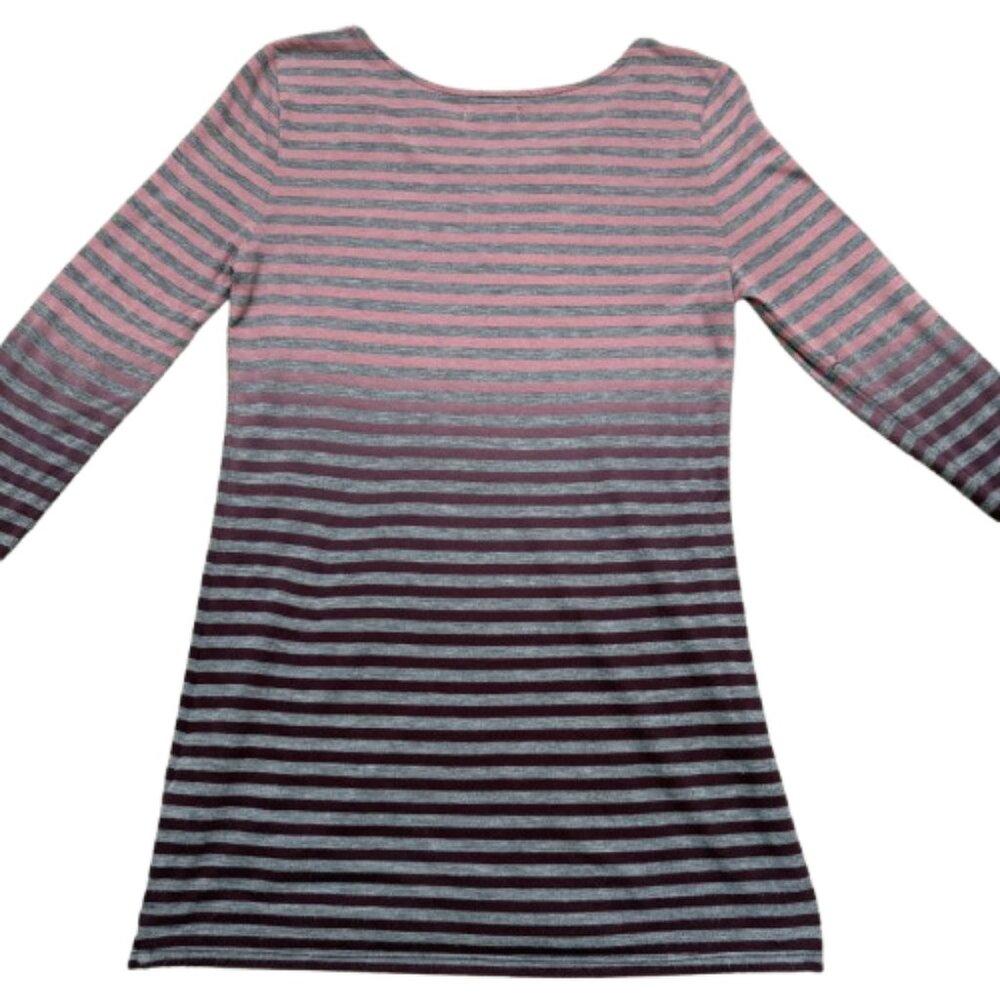 Juicy Couture Gray and Mauve Striped T-shirt size Small Women - Picture 4 of 6